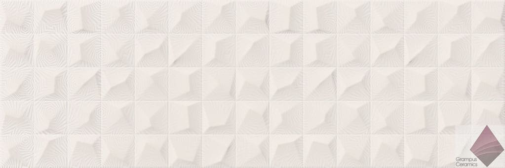 Глянцевая плитка под мозаику Cifre Cromatica Kleber Ivory 25x75