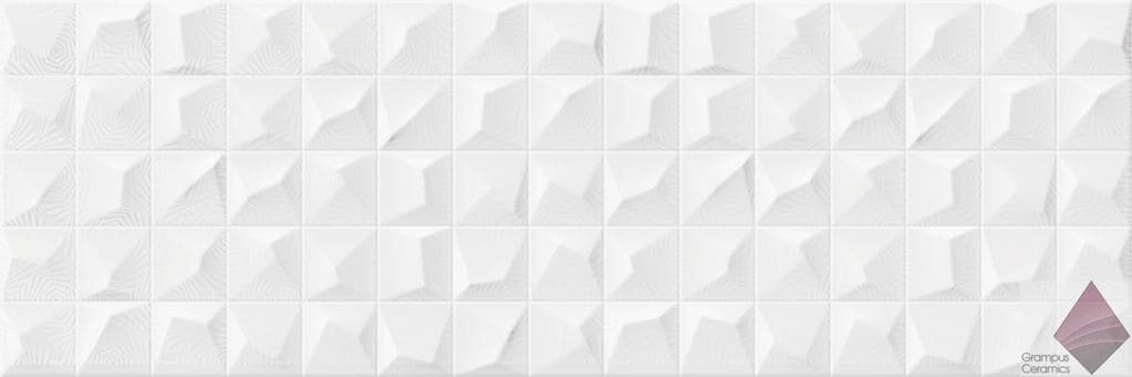 Глянцевая плитка под мозаику Cromatica Kleber White 25x75