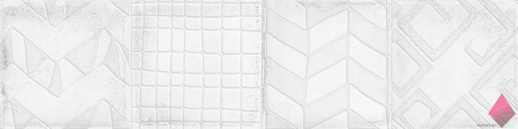 Белая плитка на фартук Cifre Alchimia Decor White 7.5x30