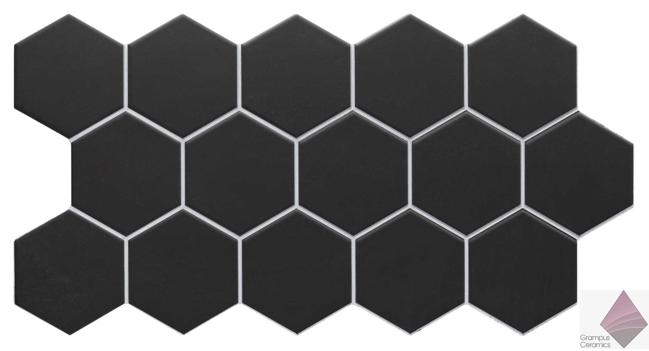 Черная шестиугольная плитка Realonda Hex Black 26.5x51