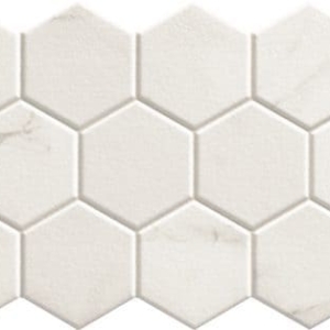 Белая плитка сотами под мрамор Realonda Hex Calacatta 26.5x51