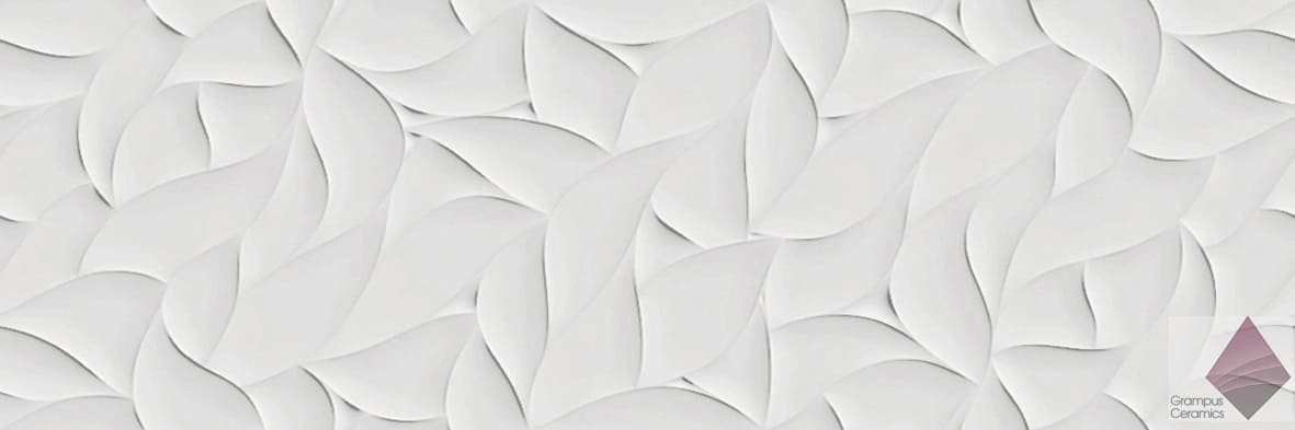 Белая матовая плитка для стен Porcelanosa Oxo Deco Blanco 33.3x100