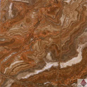 Плитка под мрамор глянцевая коричневая Aparici Agate Rosso 44.63x44.63