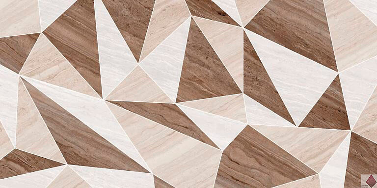 Плитка с геометрическим узором Ceracasa Solei Deco Pulido Crema 49.1x98.2
