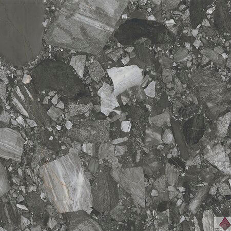 Матовая плитка под камень терраццо Испания Fanal Stone River Black 90х90