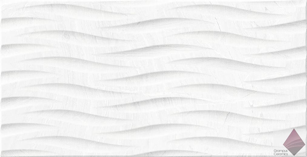 Белая рельефная плитка Gayafores Deco Varana Blanco 32x62.5