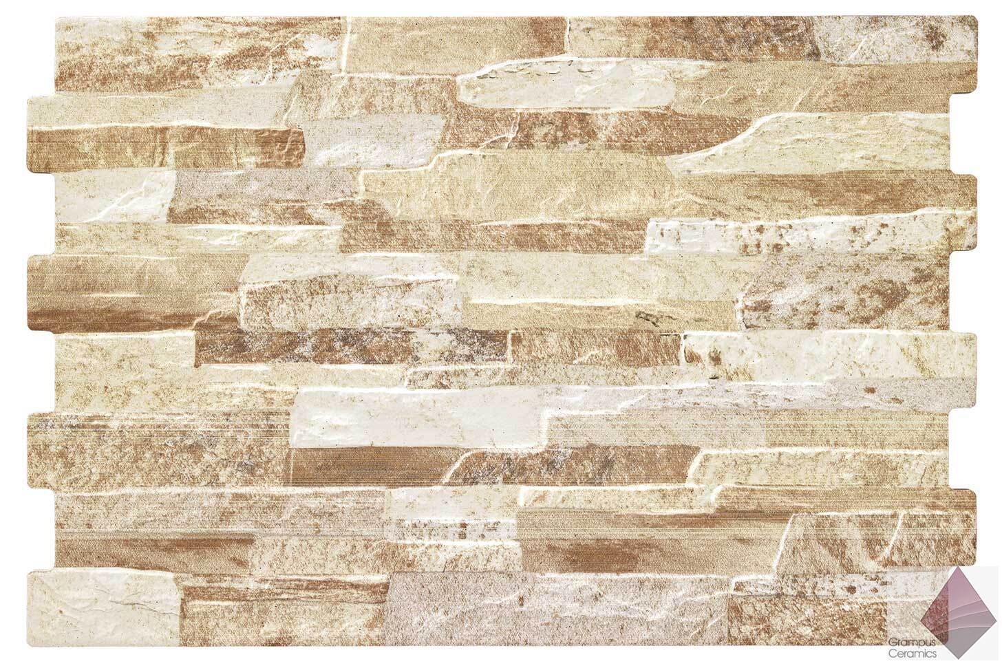 Матовая плитка под камень для фасада Geotiles Brick Terra 34x50