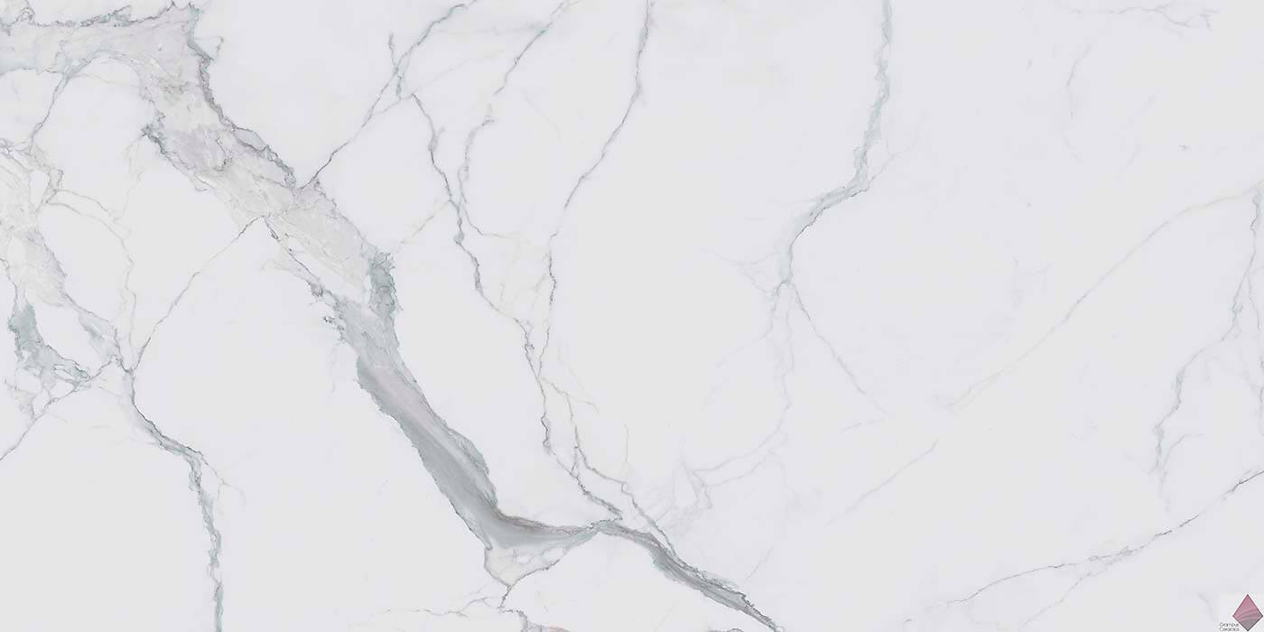 Белая глянцевая плитка под мрамор статуарио Rex I Classici di Rex Statuario Glossy 120x280