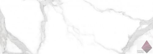 Белая глянцевая плитка под мрамор Sinfonia Marblestone Classic White 32x90