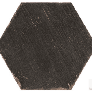 Клинкерная плитка на улицу шестиугольник Natucer Retro Negre Hex. 36x41.5