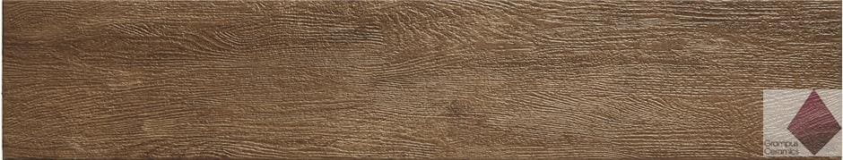 Матовая коричневая плитка под дерево STn Ceramica Merbau Miel 23x120