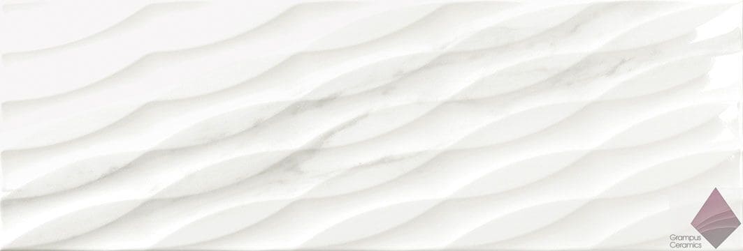Настенная глянцевая плитка под мрамор Tau Ceramica Varenna RLV Carrara 30x90