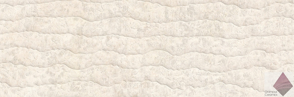 Бежевая рельефная плитка для стен Porcelanosa Contour Beige 33.3x100