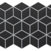 Черная плитка ромб Relonda Rhombus Black 26.5x51