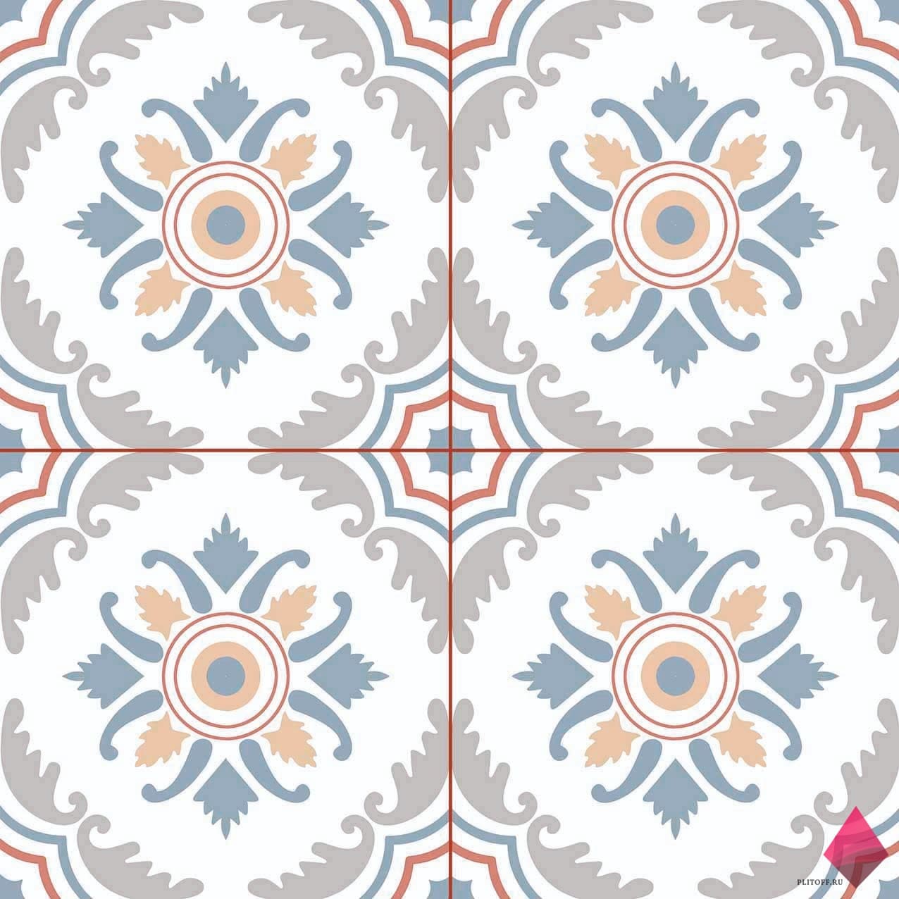 Цветная напольная плитка 45 45