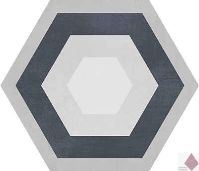 Матовая плитка сотами для пола и стен Geotiles Stardeck Gris 25.8x29