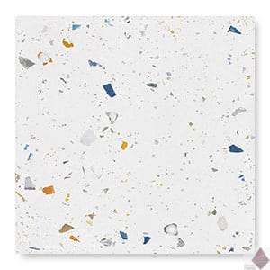 Белая плитка с цветным терраццо WOW Drops Color Off White 18.5x18.5