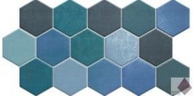 Синяя плитка сотами Realonda Hex Aquamarine 26.5x51