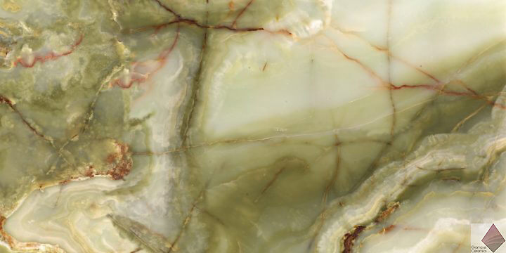 Плитка под камень глянец крупноформатная Bestile Eunoia Green 60x120