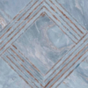 Плитка под камень голубая Ceracasa Bluemoon Deco Gloss 49.1x98.2