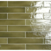 Глянцевая настенная плитка кирпичик Equipe Manacor Basil Green 6.5x40