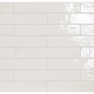 Глянцевая белая плитка кирпичик Equipe Manacor White 6.5x40
