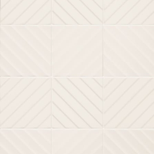 Объемная белая плитка Marca Corona 4D DIAGONAL WHITE 20х20