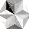 Матовая плитка под мрамор шестиугольник Oset Iris Grey Hex 20x24
