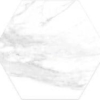 Матовая белая плитка под мрамор шестиугольник Oset Neo White Hex 20x24