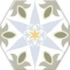 Цветная матовая плитка шестиугольник Oset Versalles Deco Colors Hex 20x24