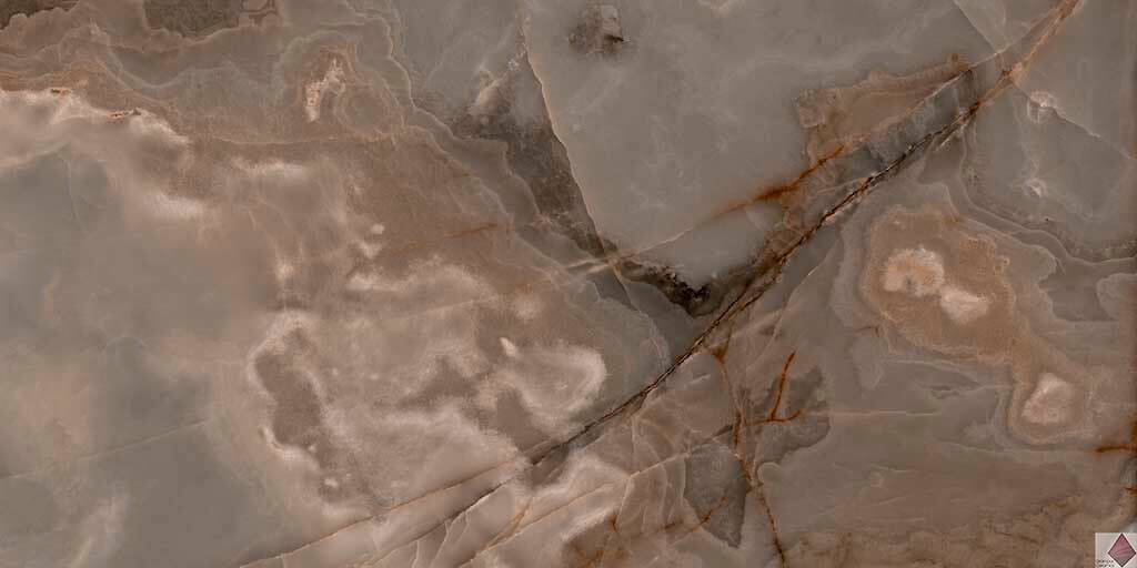 Глянцевый коричневый керамогранит под камень Rex Reve choco glossy 60x120