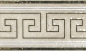 Бордюр настенный матовый под камень Ape Ceramica Travertino Cenefa Sabba Gold Matt 8x25