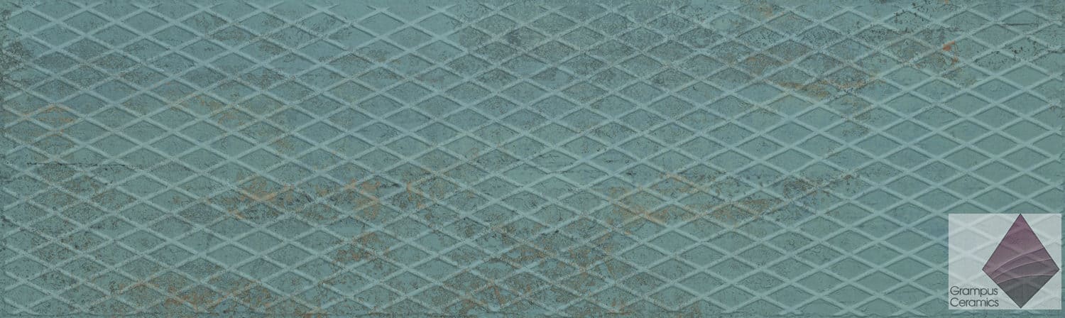 Керамическая плитка под бетон для стен Aparici Metallic Green Plate 29.75x99.55