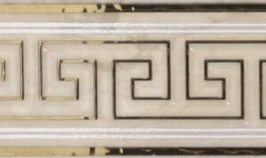 Настенный керамический бордюр Ape Ceramica Rex Cenefa Coliseum Gold 8x25