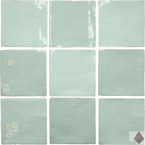 Бирюзовая глянцевая плитка для стен Ape Ceramica Fado Aqua 13x13