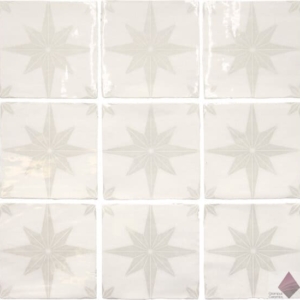 Белая глянцевая плитка для ванной и кухни Ape Ceramica Fado Carmo White 13x13