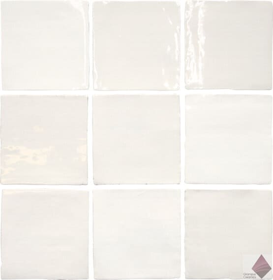 Белая глянцевая плитка для стен Ape Ceramica Fado White 13x13