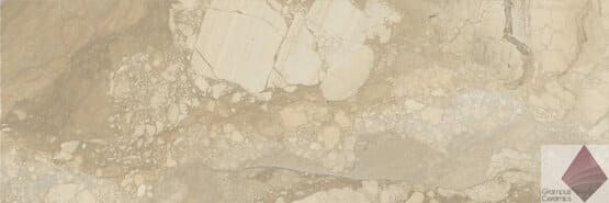 Глянцевая бежевая плитка под мрамор для стен Ape Ceramica Rex Shine Cream 25x75