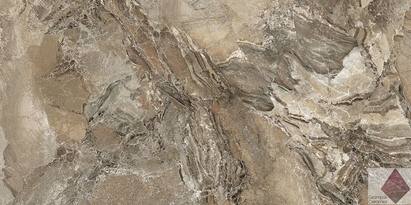 Матовая коричневая плитка для пола под камень Ceracasa Dolomite Noce 49.1x98.2