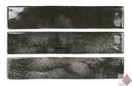 Глянцевая черная плитка для стен DNA Tiles Enamel Charcoal 5х25