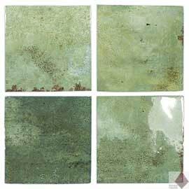 Глянцевая зеленая плитка для стен DNA Tiles Enamel Square Moss 12.5x12.5