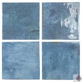 Глянцевая синяя плитка для стен DNA Tiles Enamel Square Ocean 12.5x12.5