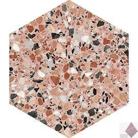 Матовая плитка под терраццо сотами DNA Tiles Terrazzo Earth 32x37