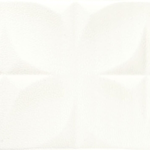 Матовая белая плитка 3D эффект для стен Fanal Albi Blanco Flor 31.6x90