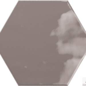 Глянцевая коричневая шестиугольная плитка для стен Ribesalbes Geometry Hex Charcoal 15х17.3