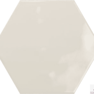 Глянцевая шестиугольная плитка для стен Ribesalbes Geometry Hex Crème 15х17.3