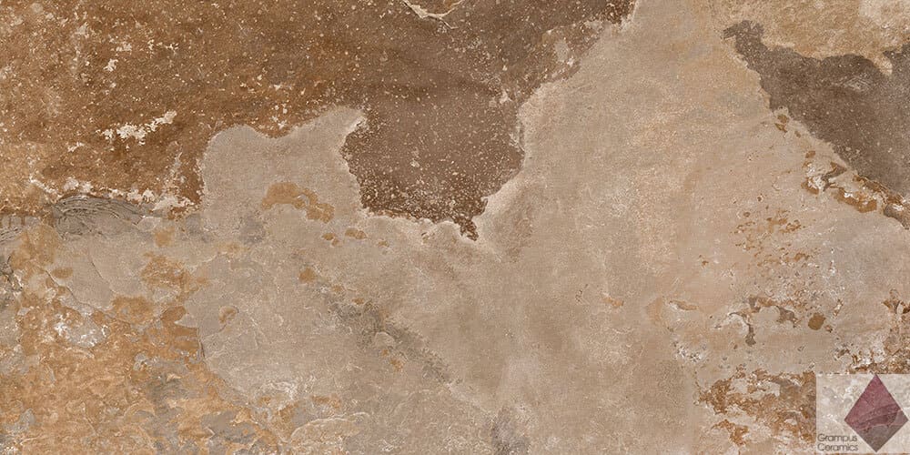 Матовая рельефная плитка под камень сланец Geotiles Borba Oxido 60x120