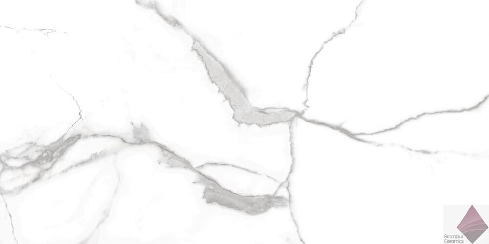 Белая глянцевая плитка под мрамор Geotiles Nilo Blanco 60x120