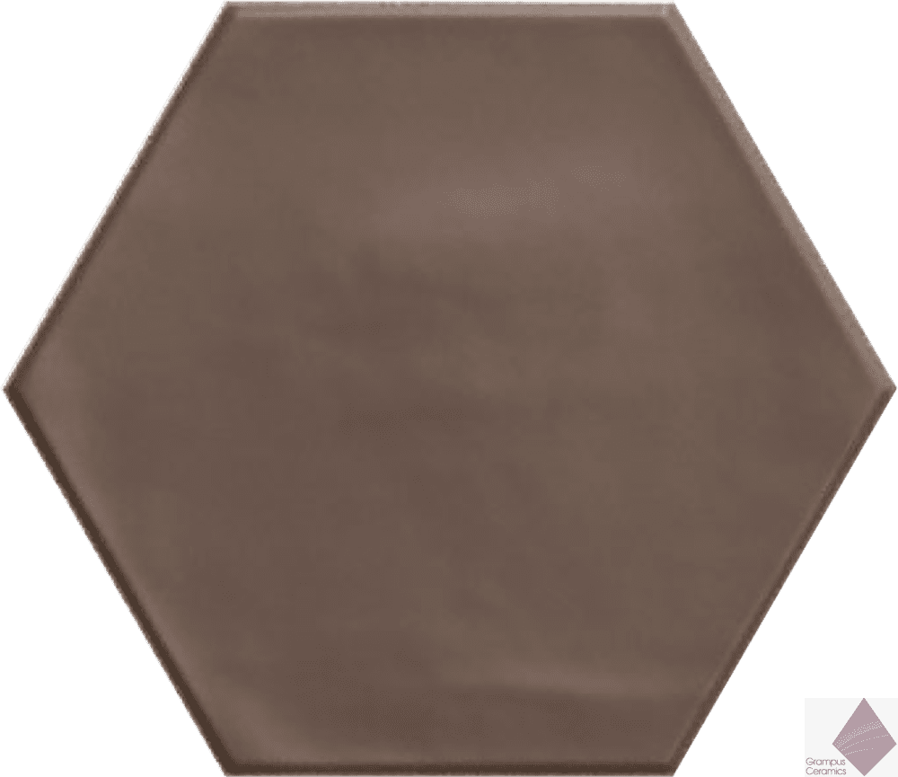 Матовая коричневая плитка сотами для пола Ribesalbes Geometry Hex Brown Matt 15х17.3