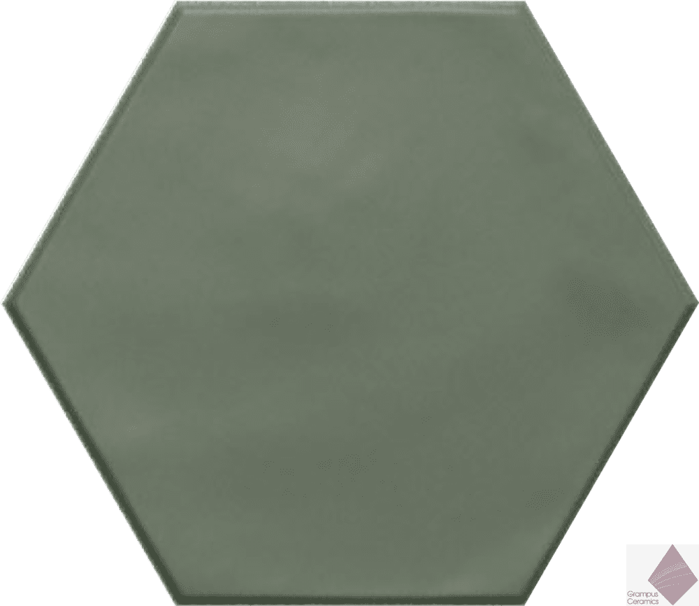 Матовая зеленая шестиугольная плитка для пола Ribesalbes Geometry Hex Green Matt 15х17.3